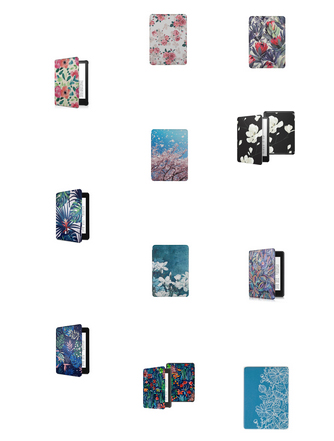 CAWA Slim Smart Case/Cover for Kindle 6" (Gen 11, 2022-2024) - Flowers