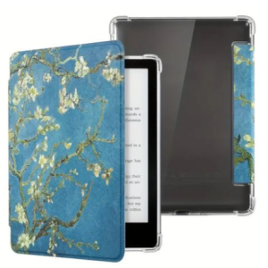 CAWA Clear Back Flip Cover Compatible with Kindle Paperwhite Gen 11 (6.8")