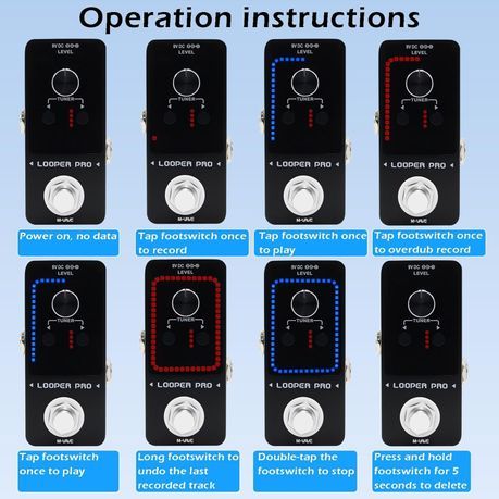 M-VAVE Looper PRO - Mini Digital Guitar Loop Pedal With Tuner - Image 3