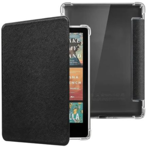 CAWA Clear Back Flip Cover Compatible with Kindle Paperwhite 7" (Gen 12 - 2024)