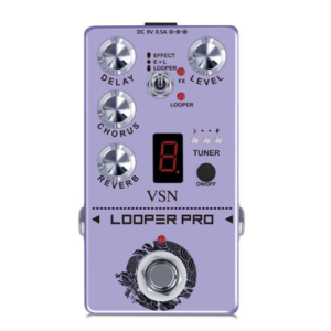 Multi-Effect Guitar Pedal: Delay, Tuner, Chorus, Reverb and a short Looper