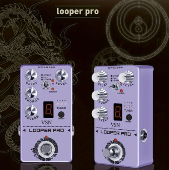 Multi-Effect Guitar Pedal: Delay, Tuner, Chorus, Reverb and a short Looper - Image 3