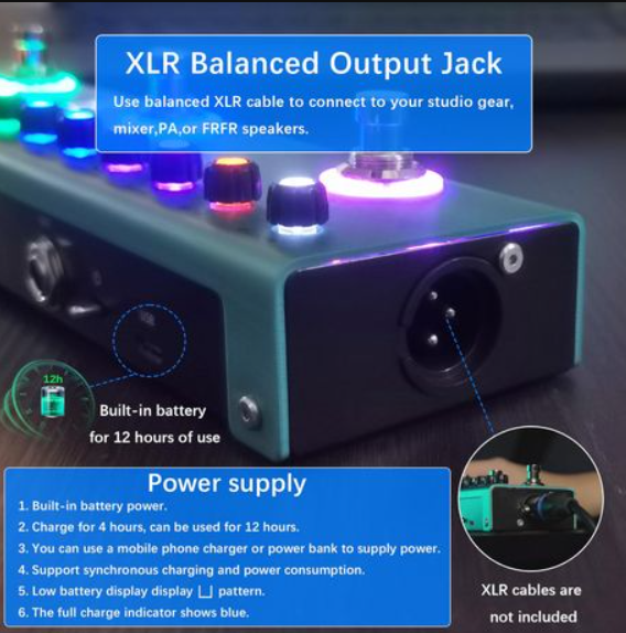 M-VAVE Tank Guitar / Bass Multi-Effects Pedal - Image 6