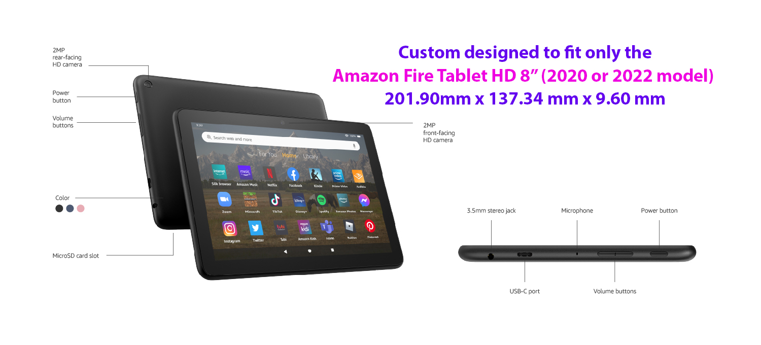 CAWA Slim Smart Cover for Kindle Fire HD 8" Tablet - Image 2