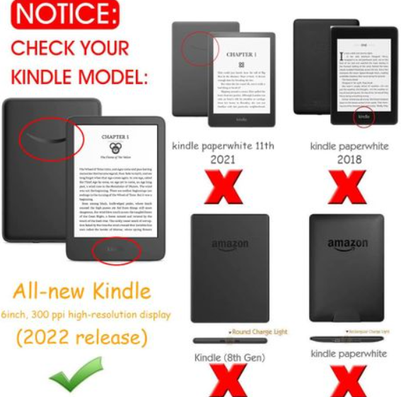 Clear Case for Kindle (11th Generation 2022, 6 inch) NOT 6.8" - Image 2