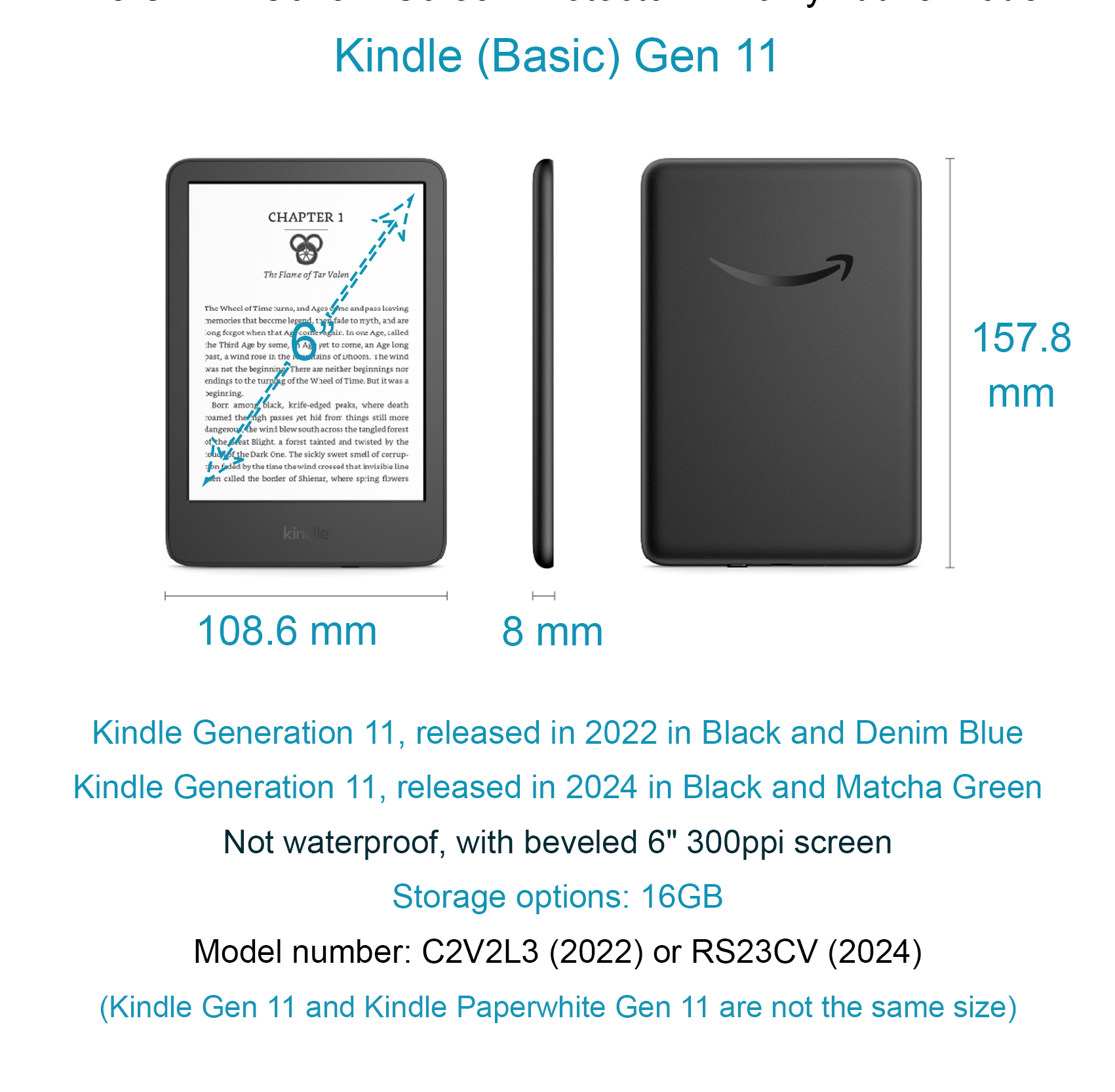 Cover for Amazon Kindle 6" (11th Gen 2024 & 2022 Model) - Image 3
